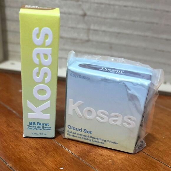 Kosas Cloud Set Powder Dreamy Rich + BB Burst Tint Gel Cream Deep Warm MSRP $76 - Picture 1 of 4